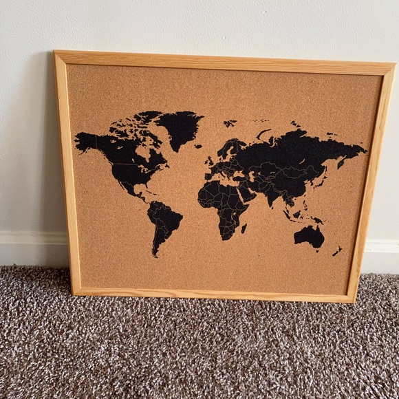 Hobby Lobby Wall Decor Nwot World Map Cork Board Poshmark
